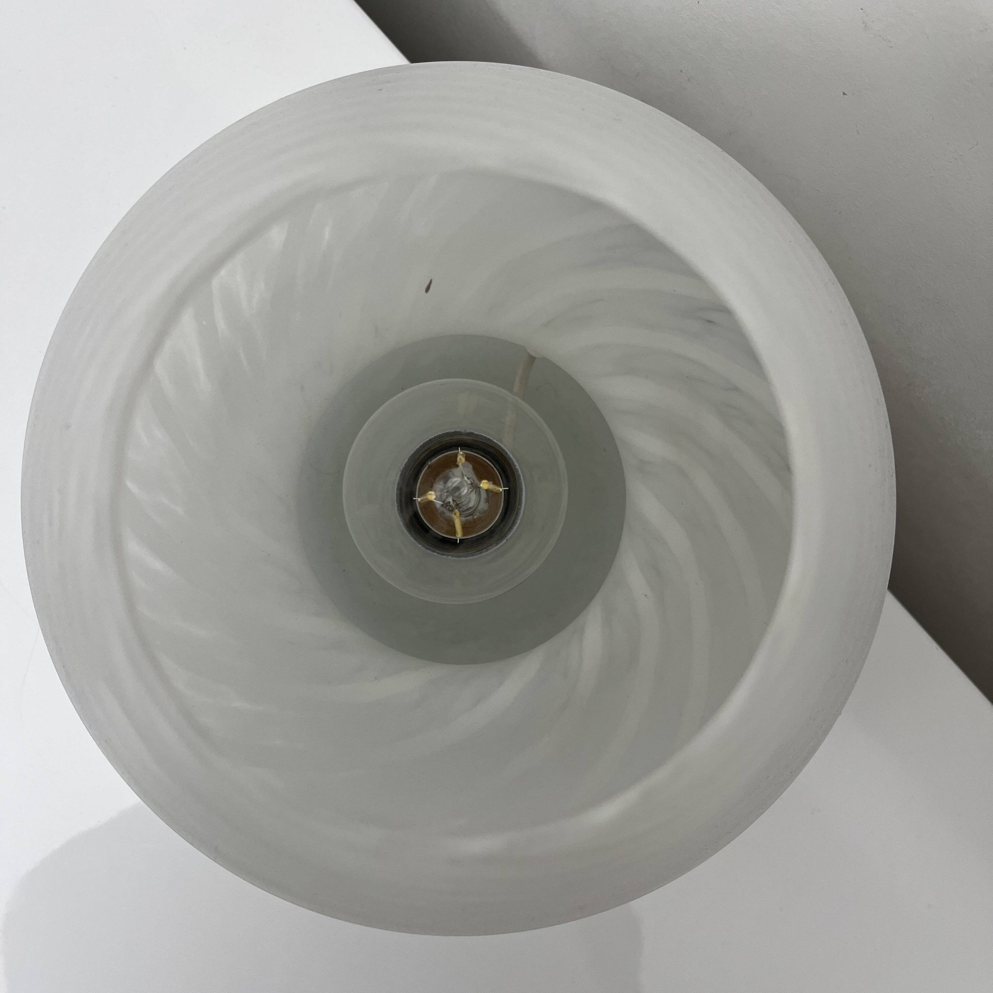 Lampe champignon Murano Italie vintage à décor de spirales