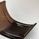 2 Marsala armchairs in plexiglass & brown patchwork leather, Ligne Roset 1970