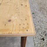 Old rustic farm table 2 drawers 1900s - 1m62