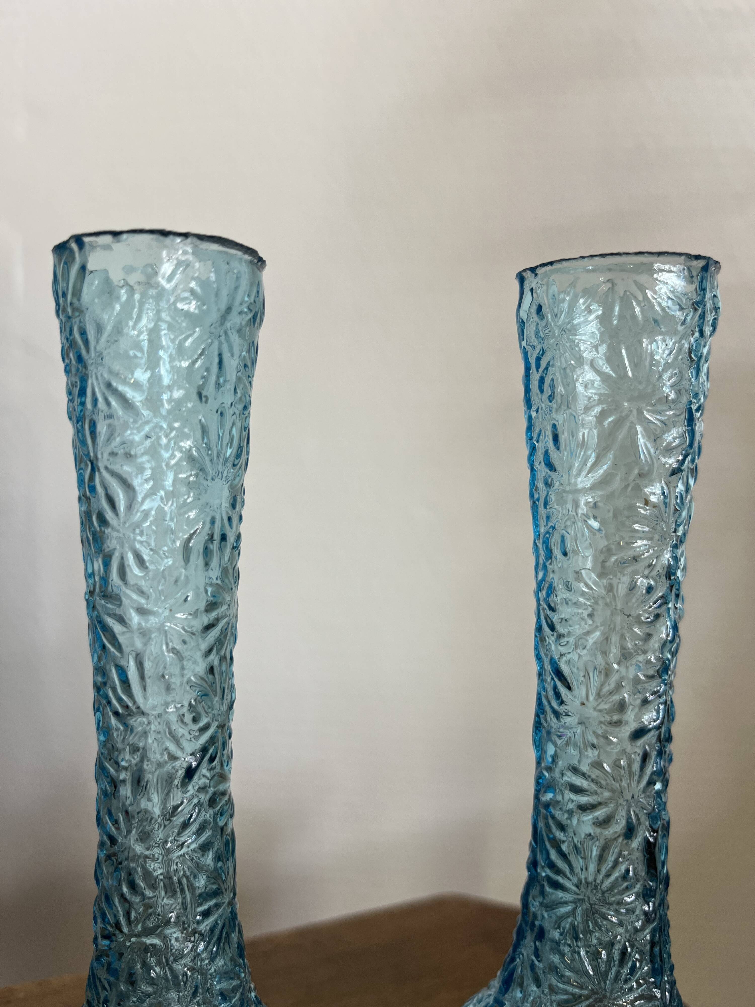 Paire petits vases bleu turquoise années 20/30