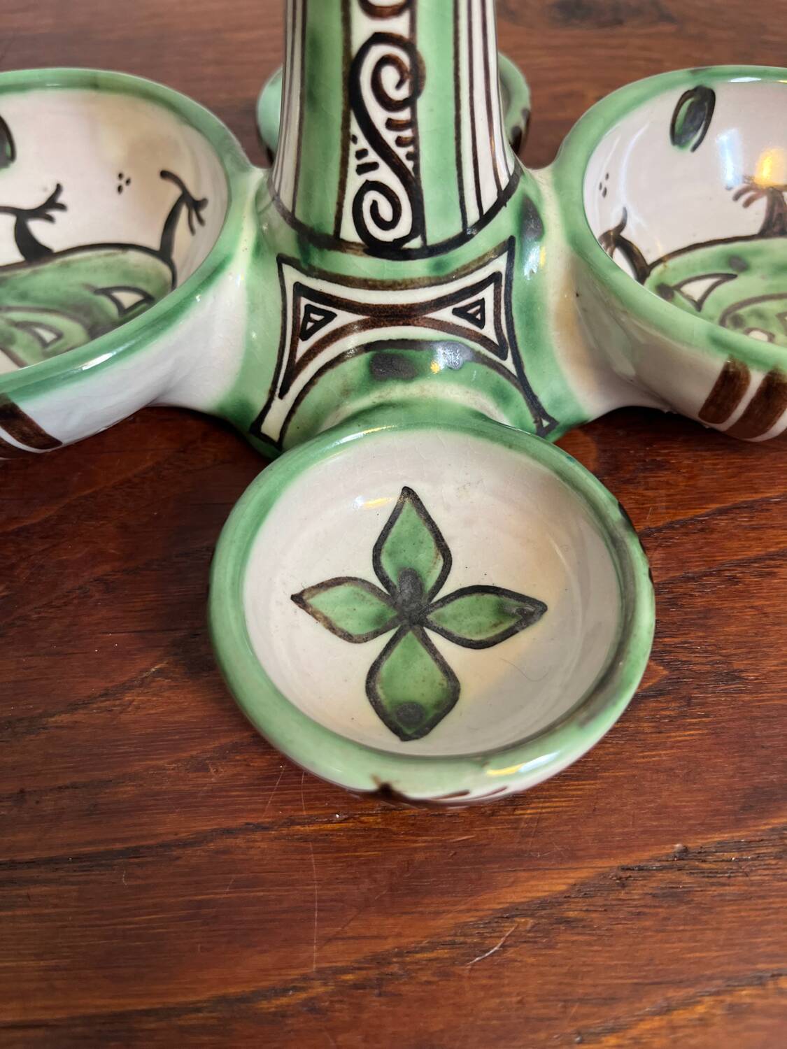 Punter cracked ceramic salt and pepper set, oil and vinegar set