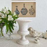 Vintage alabaster Medici vase table lamp