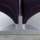 Pierre Paulin Ribbon Lounge Chair and Ottoman in Purple fabric for Artifort