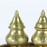 Salière et poivrière en laiton, années 1970