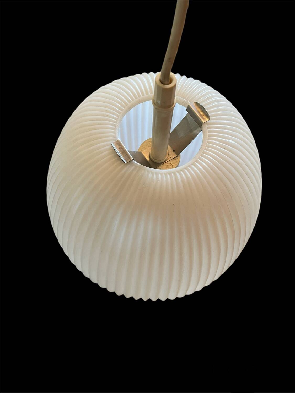 Cocoon Plissée chandelier by Aloys Gangkofner for Erco