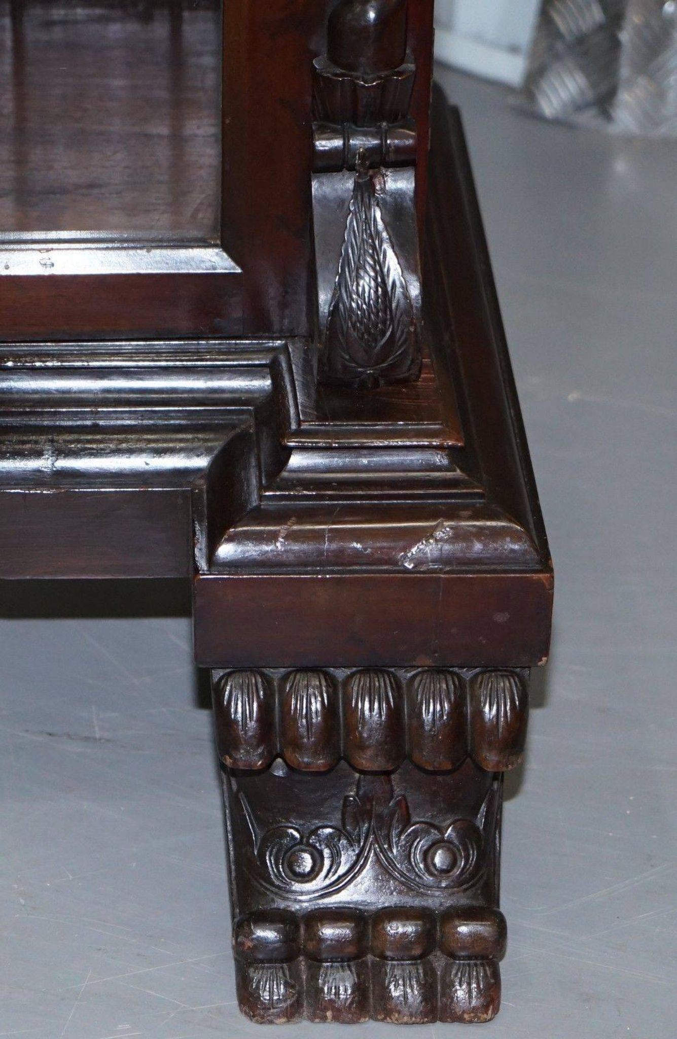 Victorian library in hand-carved hardwood
