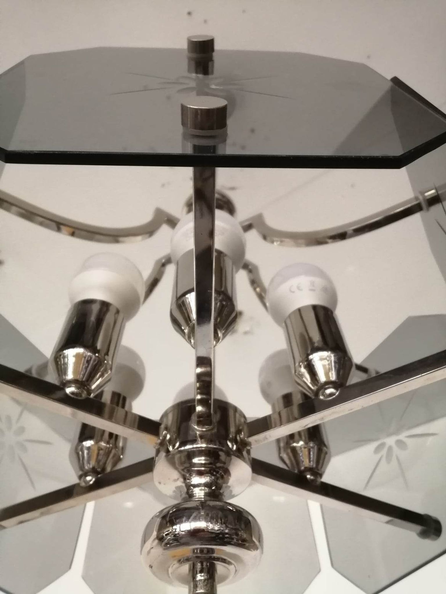 Chandelier year 70 with 6 lights