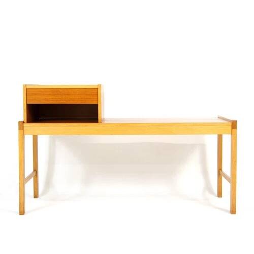 Retro Vintage Design Teak Hi Fi Stereo Bench Hallway Stand 1960s 70s Oak Danish