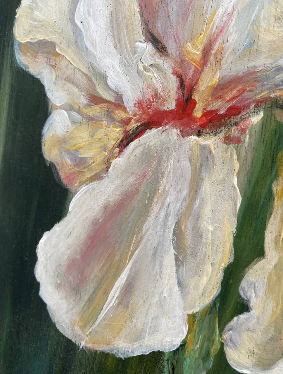 Floral painting on panel