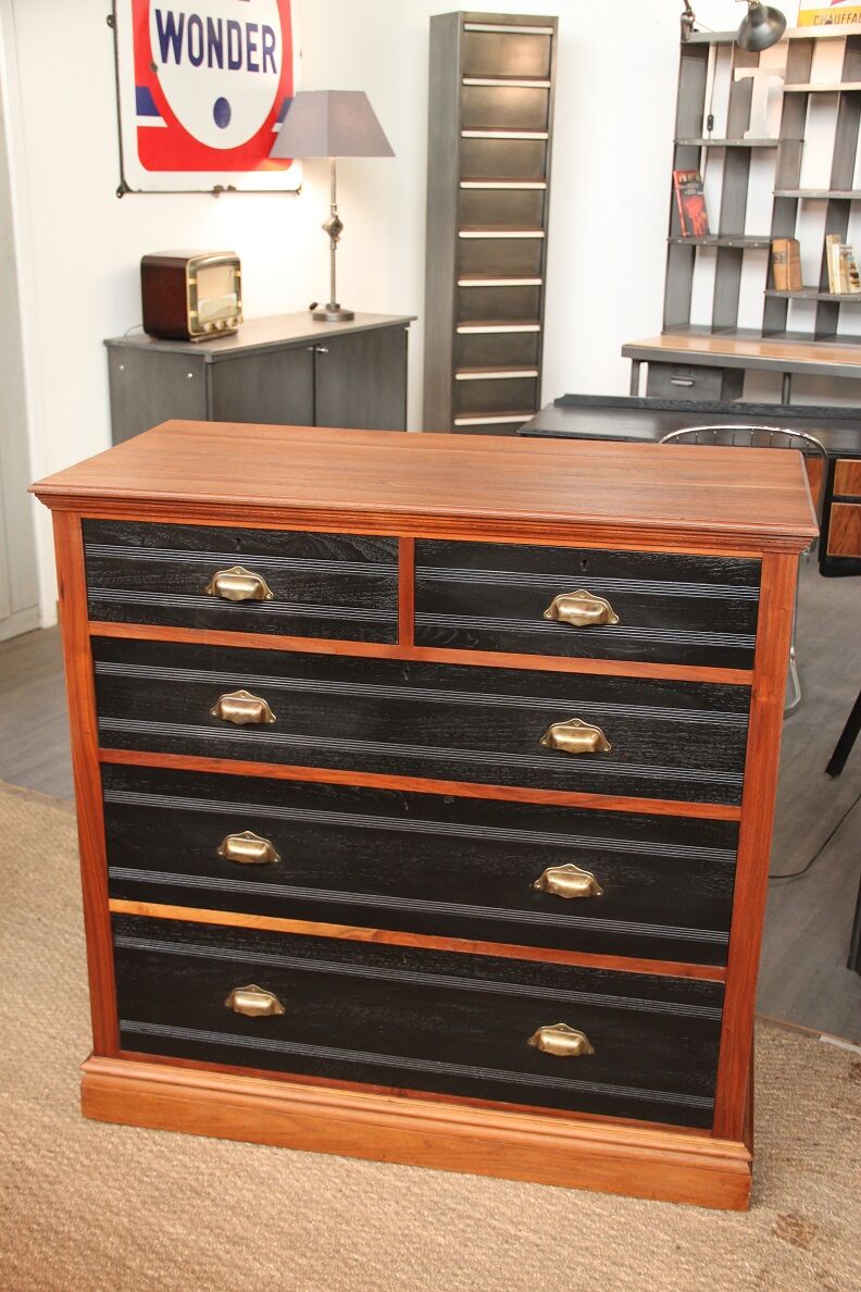 English mahogany black dresser