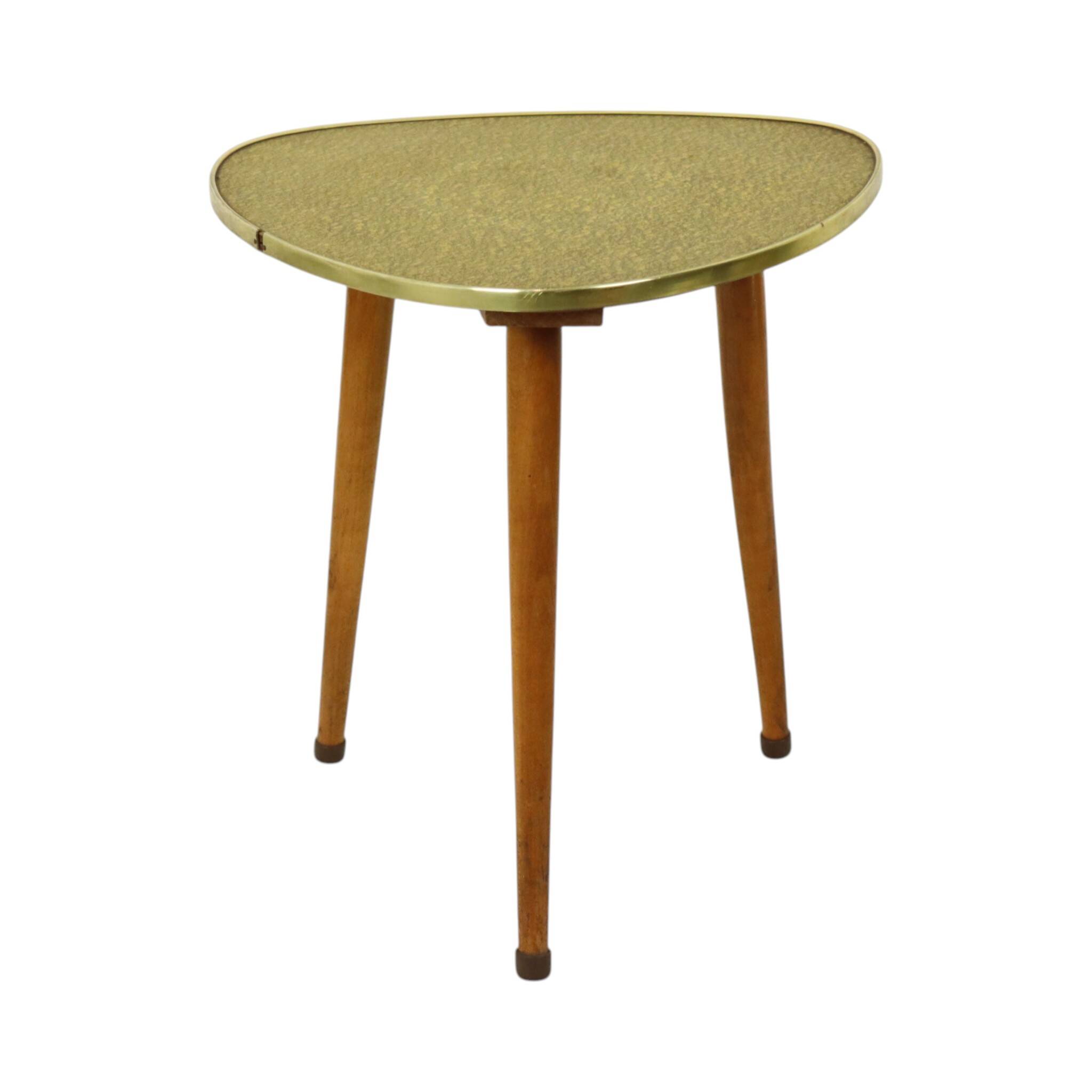 Vintage Mid-Century Plant Table Triangular Conical