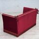 1970s, Danish 2-seater "Spanish" drop arm sofa, furniture velour.