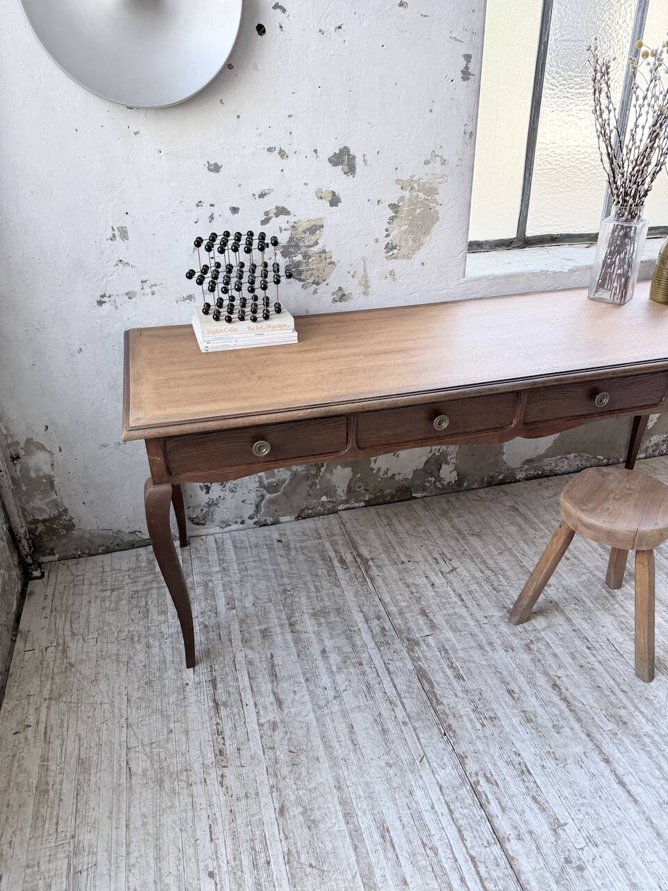 Console bureau en chêne 1960