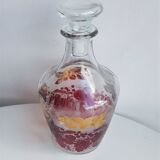 Pink and gilded glass liquor service