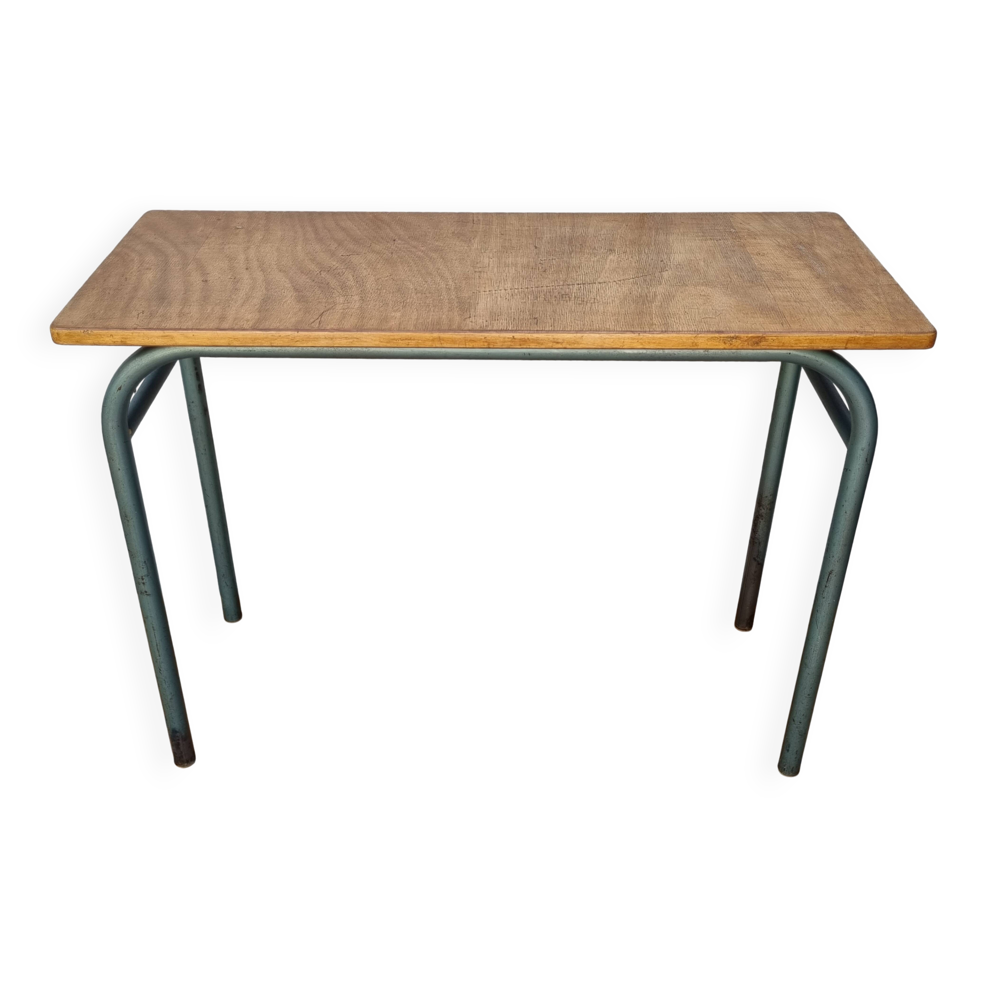 Vintage wooden and metal school desk