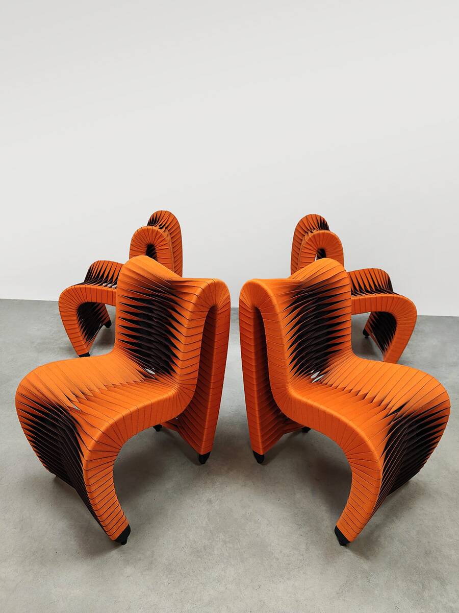Funky seat belt dining chairs Phillips collection