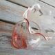 Vase verre rose
