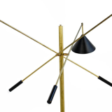 Lamp post pendulum with 3 arms in the style of Italian creations of the 1950s