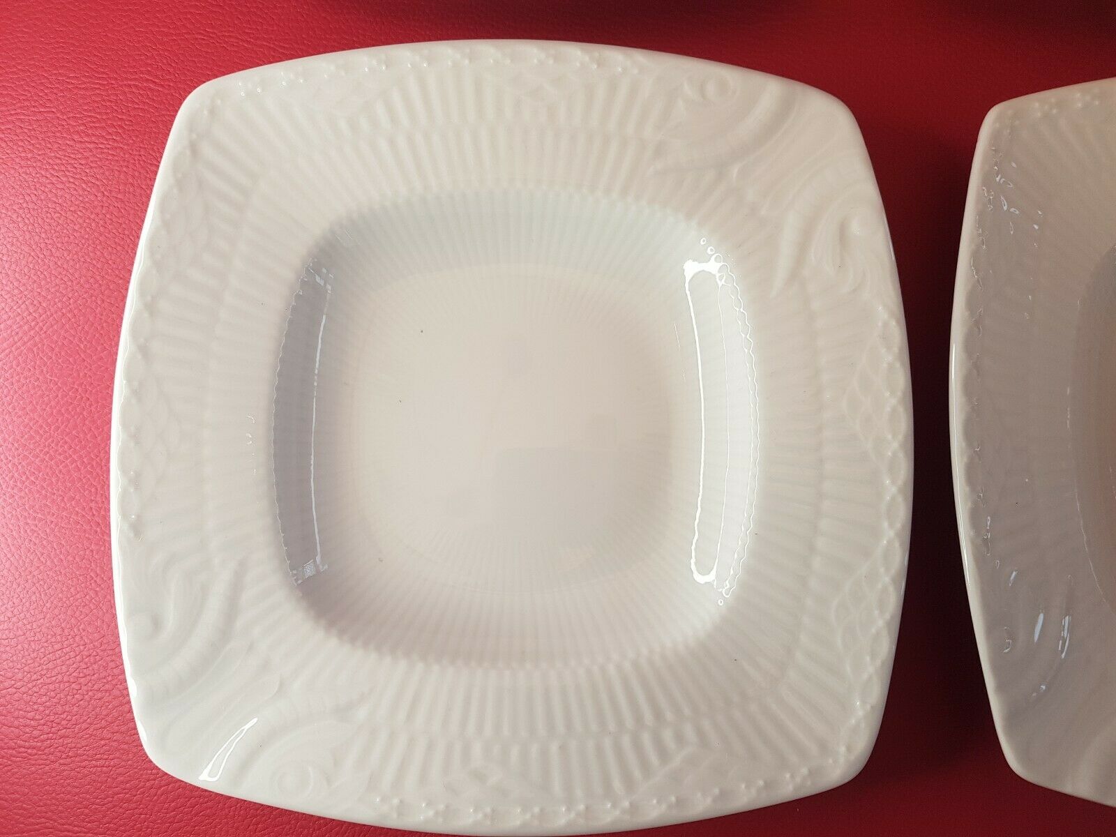 Service 6 square hollow plates porcelain Royal Copenhagen