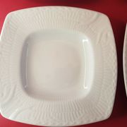 Service 6 square hollow plates porcelain Royal Copenhagen