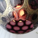 Space age vintage purple and gold large disco ceiling lamp
