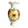 Flower vase, French vase in hand-painted earthenware, vase with floral decoration.