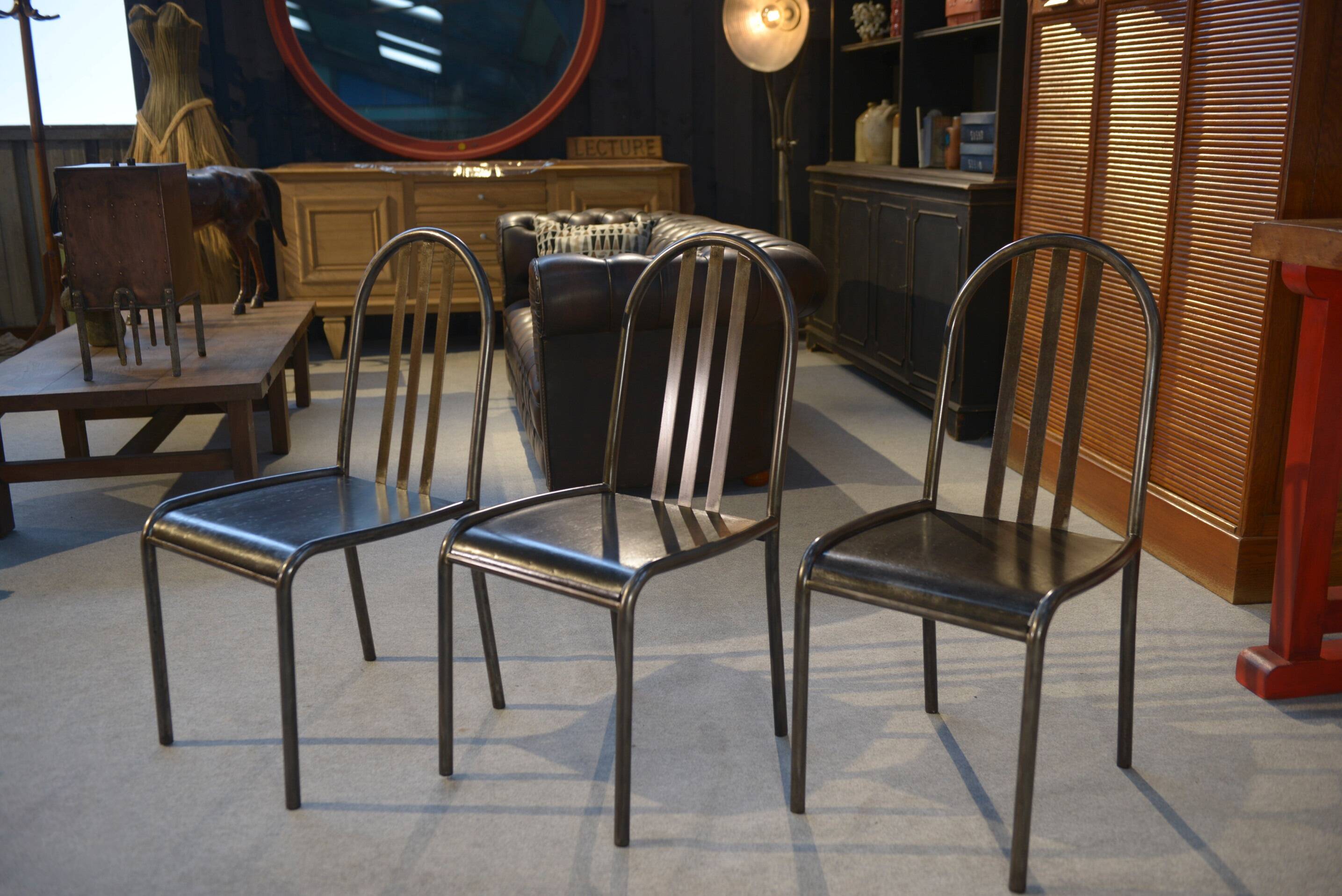 Lot de 3 chaises modèle "Villa Cavrois" Moderniste par MALLET STEVENS