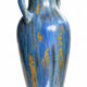 Rare French Art Deco vase in glazed stoneware from Pierrefonds, with glaze.