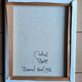 Robert Dago Oil on Canvas Still Life Jug with Flowers 1988