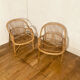Pair of rattan armchairs