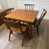 Square teak dining table 4-6 seats