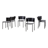 Philippe Starck Lot de 6 chaises de salle à manger 'Lila Hunter' pour XO France 1980