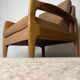 Vintage armchair – 1980s – Beige corduroy