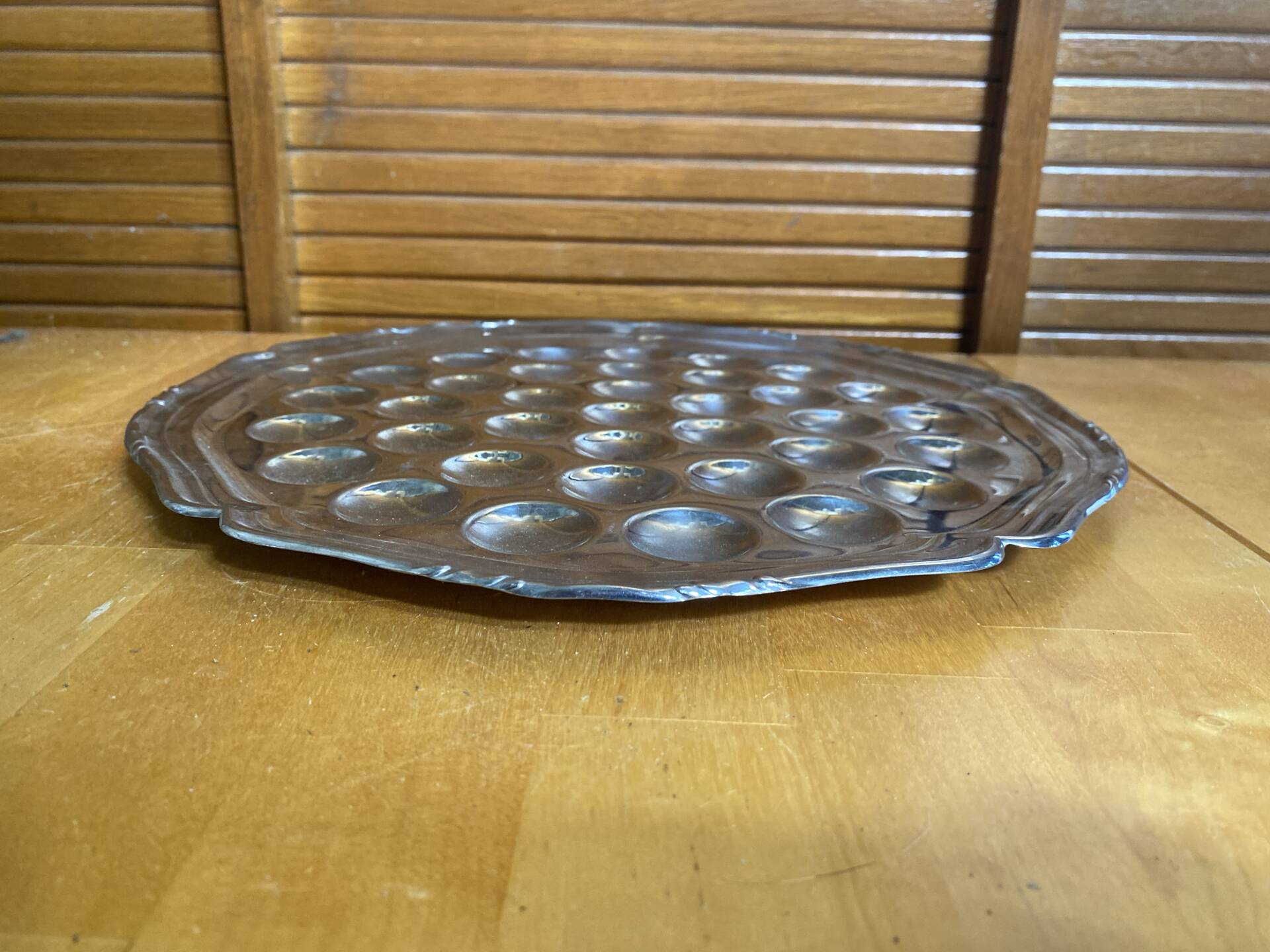 Old Plate Snails Stainless Steel Tray 36 Slots Made In France #E12