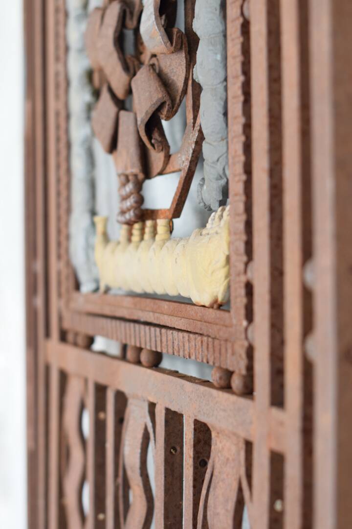 Metal and bronze ironwork entrance door Charles Piguet Lyon 1919