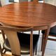 Round extendable table Rosewood Denmark vintage 1970