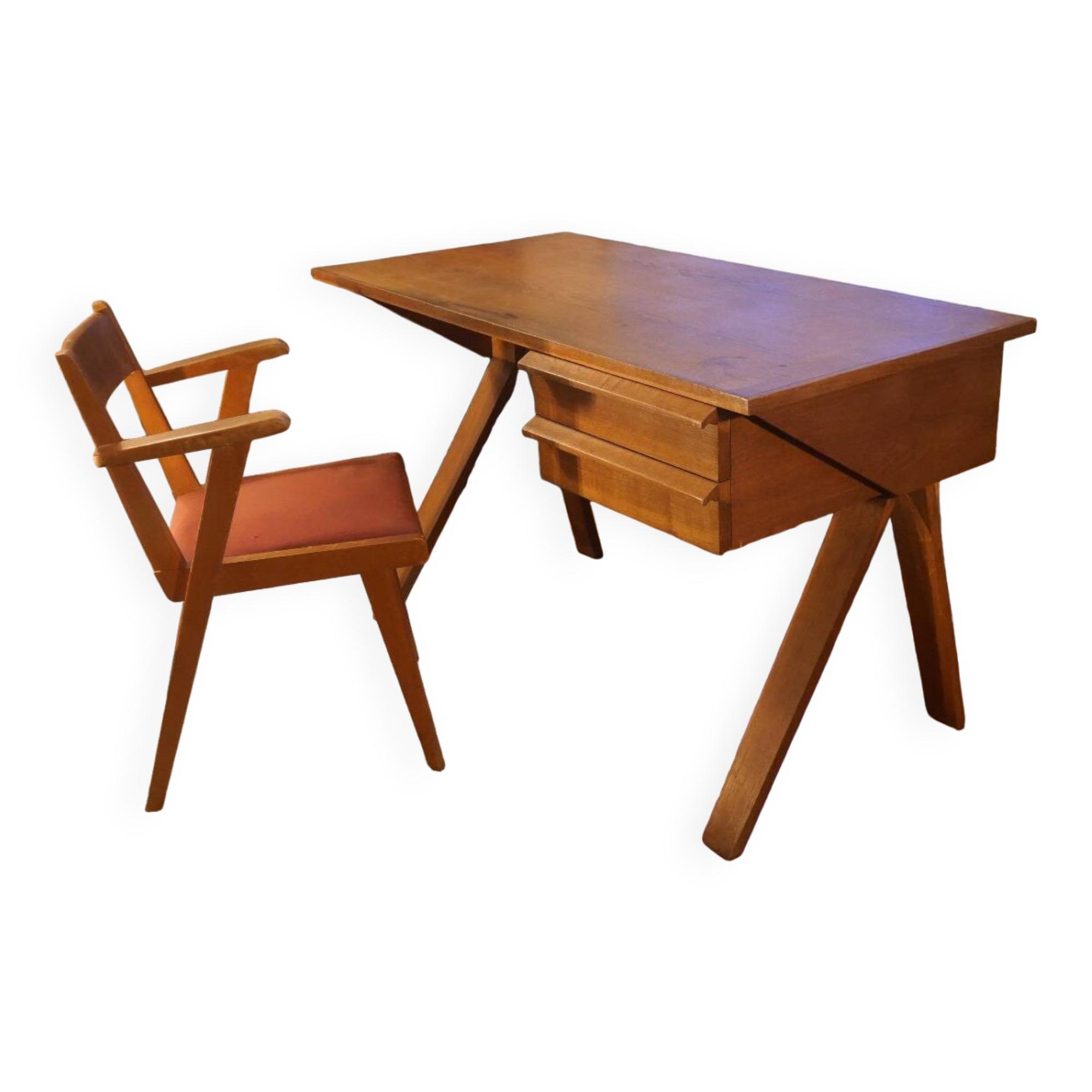 EB02 desk by Cees Braakman for Pastoe (1950) & its chair