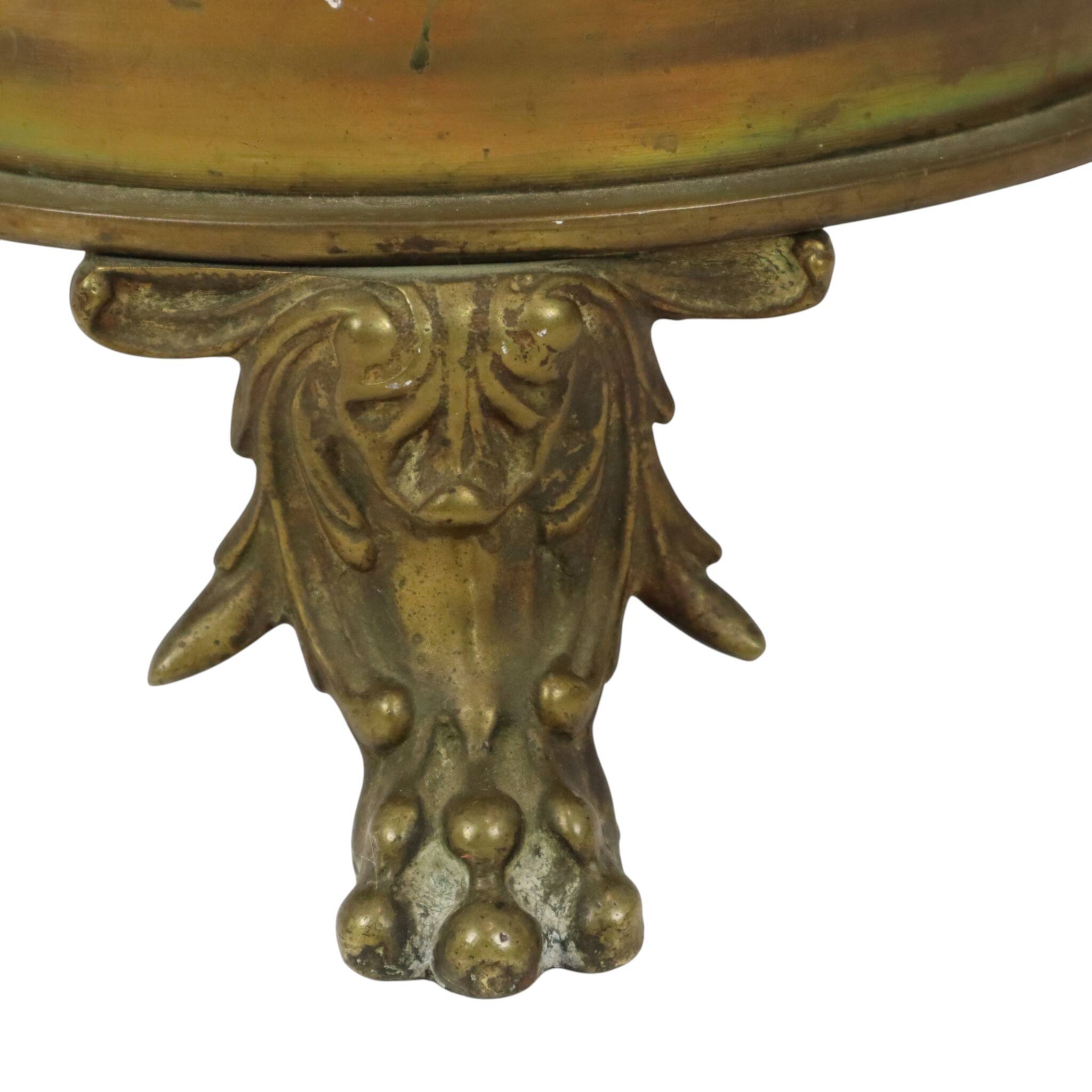 Unique XL Artillery Shell Umbrella Stand – WWI Trench Art (1915) – Lion Hea