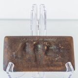 Max Le Verrier Art Deco Bronze Vide-Poche, Three Wise Monkeys, 1930s