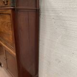 Secretary Louis XVI in mahogany Top of veined gray marble XIX century