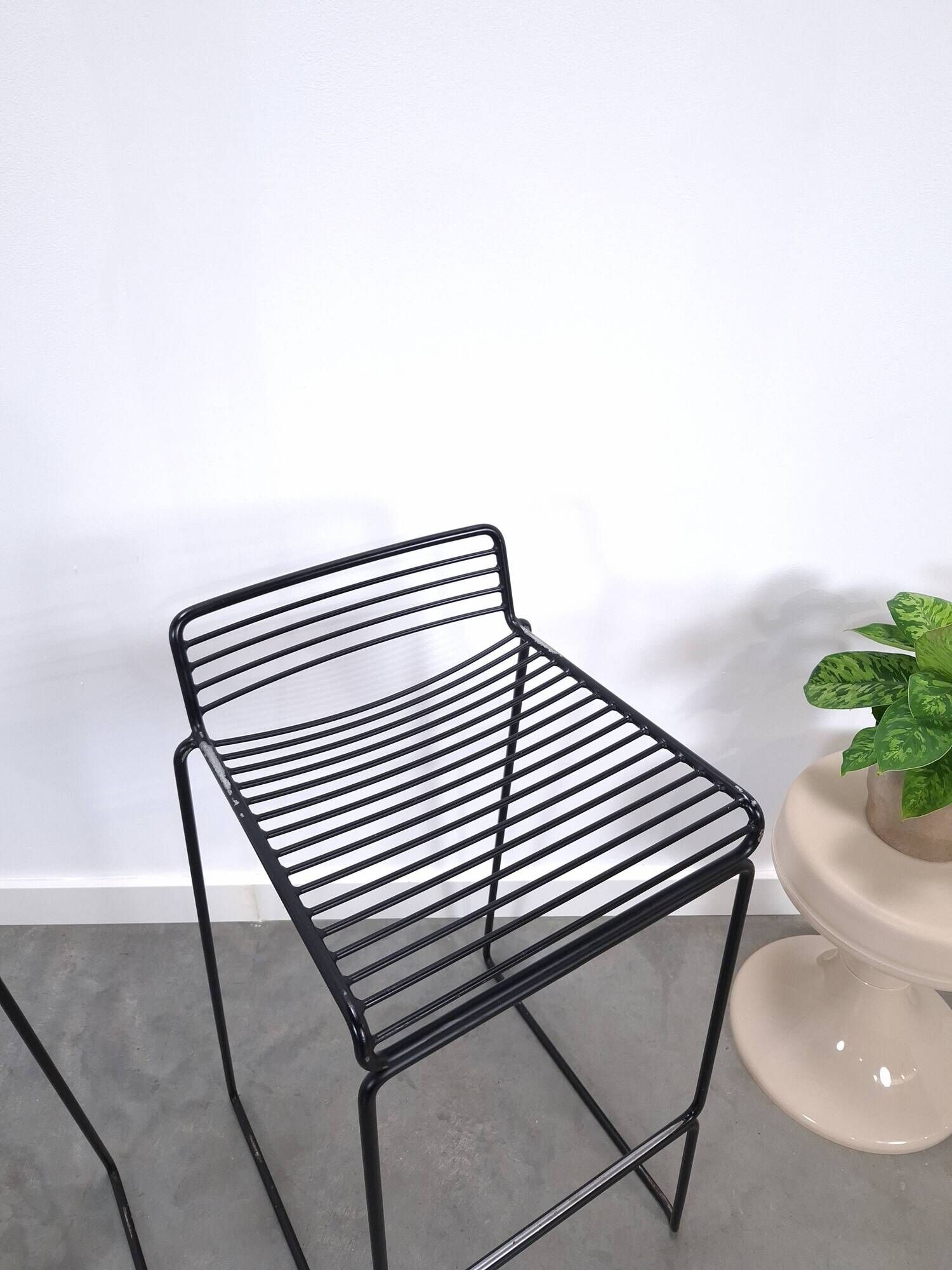 Set of 2 Black HAY Bar Stools, Hee Welling