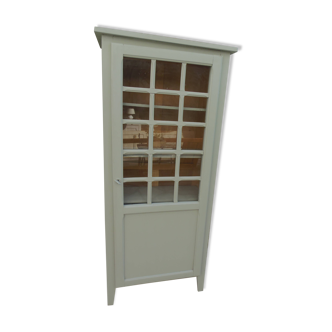 Vitrine vintage sublimée en vert de gris