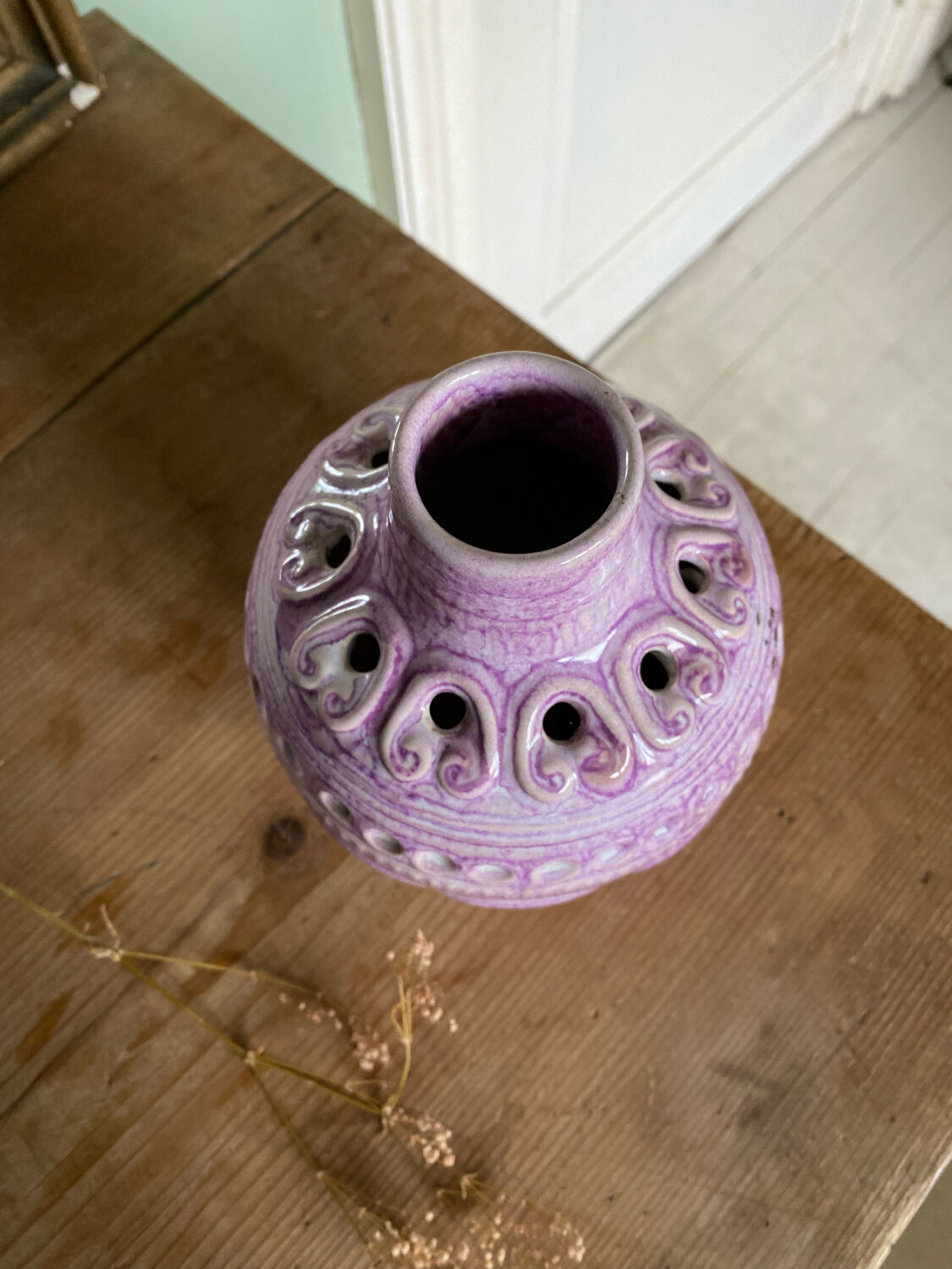Ceramic vase fat lava Walter Gerhards W Germany