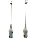 Lot de 2 suspensions en verre de Murano par De Mayo