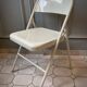 Duo de chaises pliantes en acier années 1980