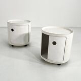 Paire de tables de nuit, Componibili par Anna Castelli pour Kartell, 1970