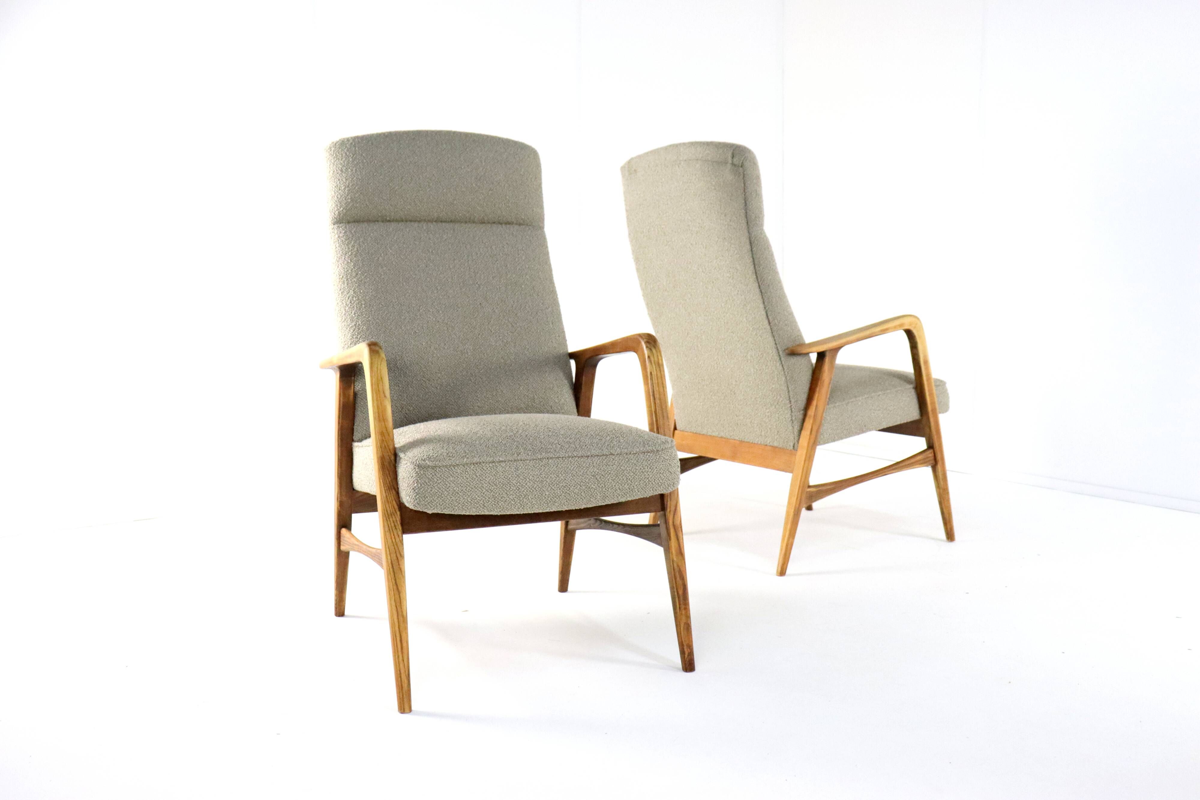 mid century vintage Fauteuil herenmodel 'Duivendrecht beige - opnieuw bekleed