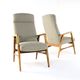 mid century vintage Fauteuil herenmodel 'Duivendrecht beige - opnieuw bekleed