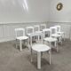 Suite de chaises vintage blanc cassé