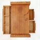1960s wooden sewing cabinet with double-sided drawers